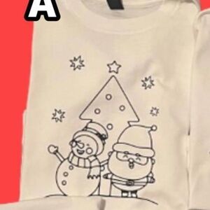 Christmas kids color me shirts